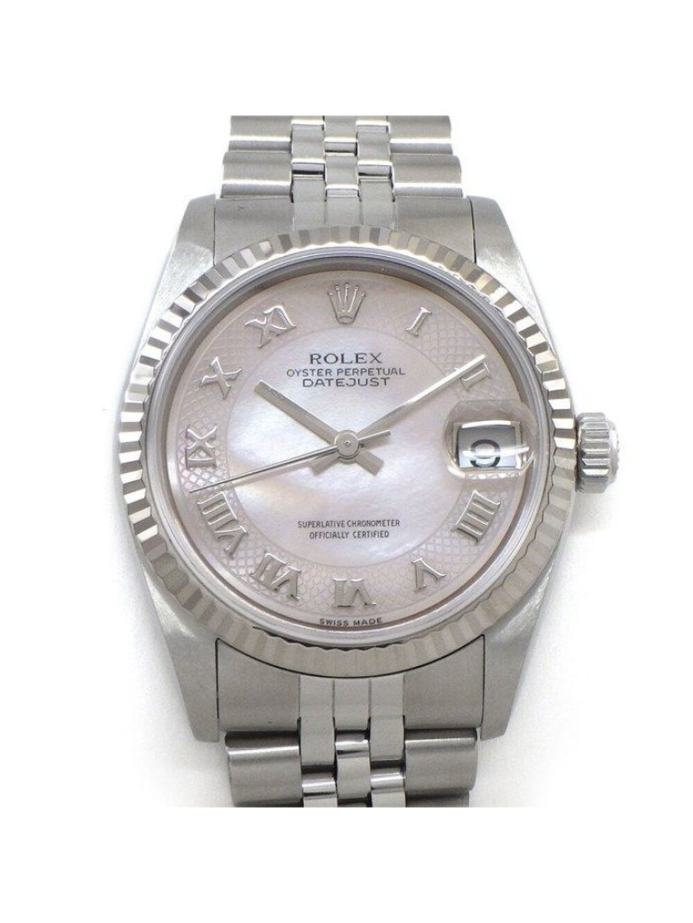 Rolex Datejust Number Roman Index Pink Mother of Pearl Dial Full Ted Bezel